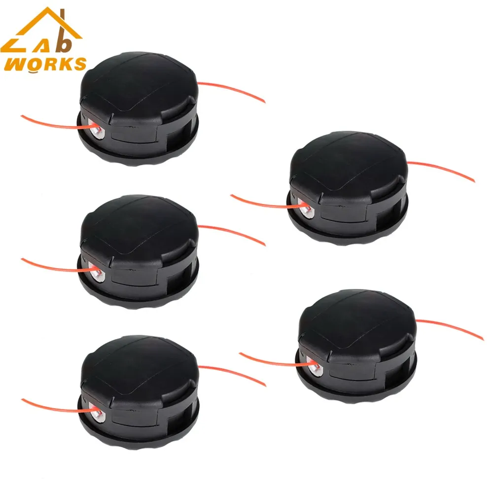 

Fits For Echo Weed Eater String Trimmer Head 5Pcs Black SRM-225 SRM-230 SRM-210