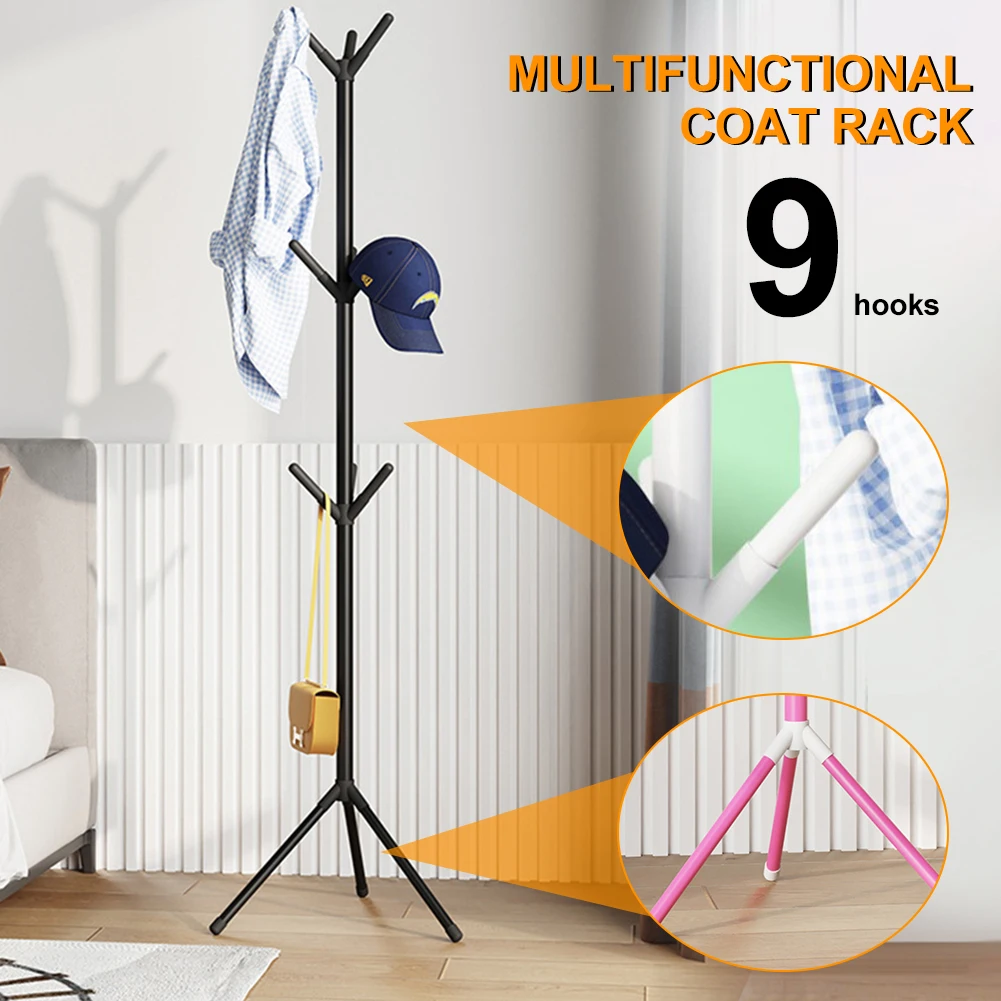 MetalFloorStandingClothesRackTreeBranchShapeCoatRackLuxury