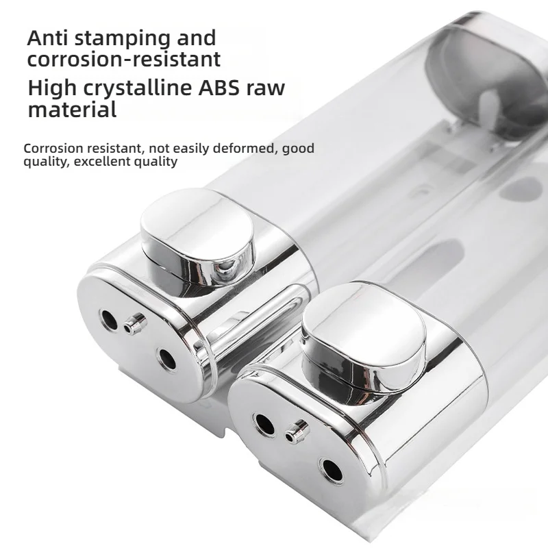 1pcs Non Punching Wall Mounted Soap Dispenser Bathroom Shampoo Conditioner Shower Pump Hand Pressed Hand Soap Dispenser