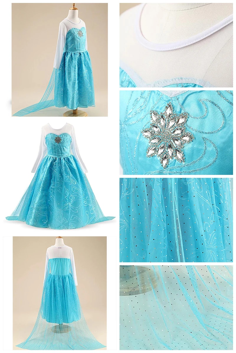 Kids Dresses For Girls Dress Cosplay Princess Costumes Kids Party Christmas Gift Fantasia Vestidos Girls Clothing