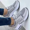 Sneakers 2024 New Fashion Wedge Platform Plus Size Casual Sports Shoes Women Lace-up Mesh Breathable Women's Vulcanized Shoes 2