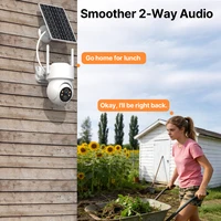 WONSDAR – caméra PTZ solaire sans fil, 2 pièces, batterie intégrée, caméra de surveillance vidéo extérieure, longue durée de veille, iCSee 6