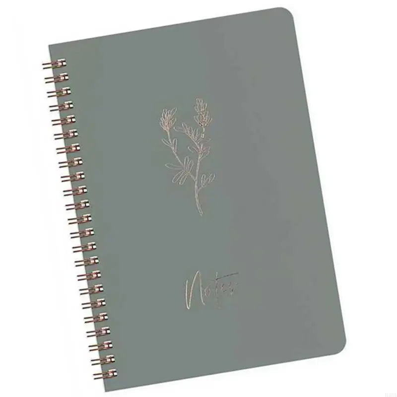 H3CA Twin Coil Binding Notebook 120 Pages 100gsm Lined Paper for Writing College Ruled Note Book Journal for Women Men