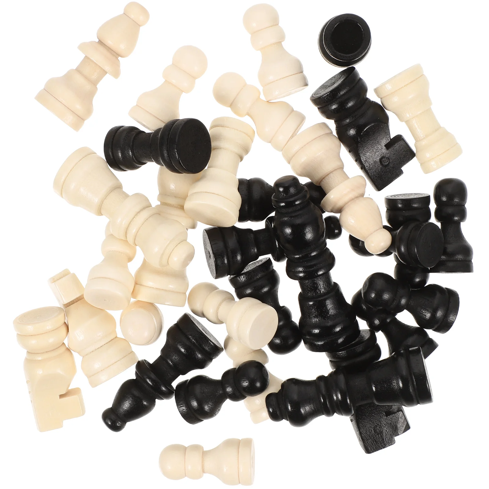 Mini Wooden Chess Pieces International Chess Game Chessboard Accessories Replacement Pieces Board Game Parts Games
