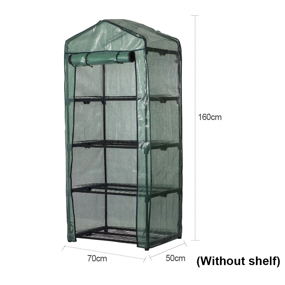 Mini Greenhouse Cover Outdoor Grow Tent Fiberglass Gridding Cloth Garden Warm Room Four Floors Growhouse Replacemet Cover