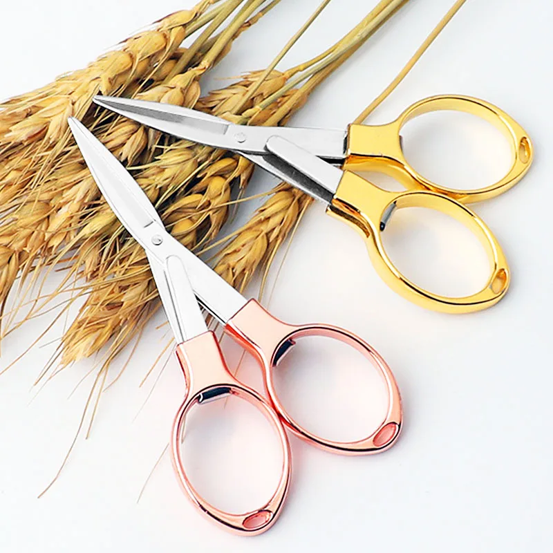 Stainless Steel Foldable Scissors 8 Words Glasses Modeling Student Stationery Office Crafts Kids DIY Supplies 1pc stationery stainless steel scissors office school supply student diy hand crafts paper cutting scissors stationery supplies