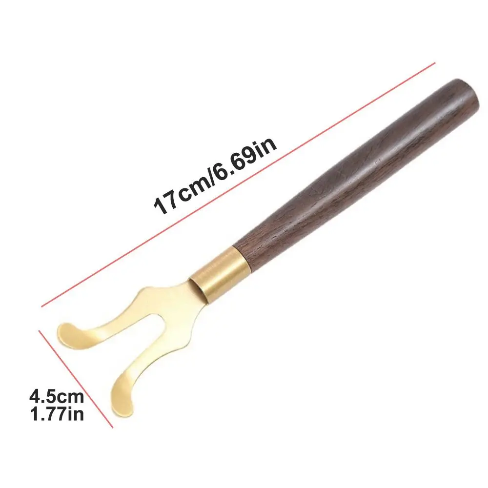 New Wood Copper Teapot Lid Clip 17cm Safe Tea Kettle Cover Fork Durable Heat Insulation Kung Fu Tea Tools for Cast Iron Teapot