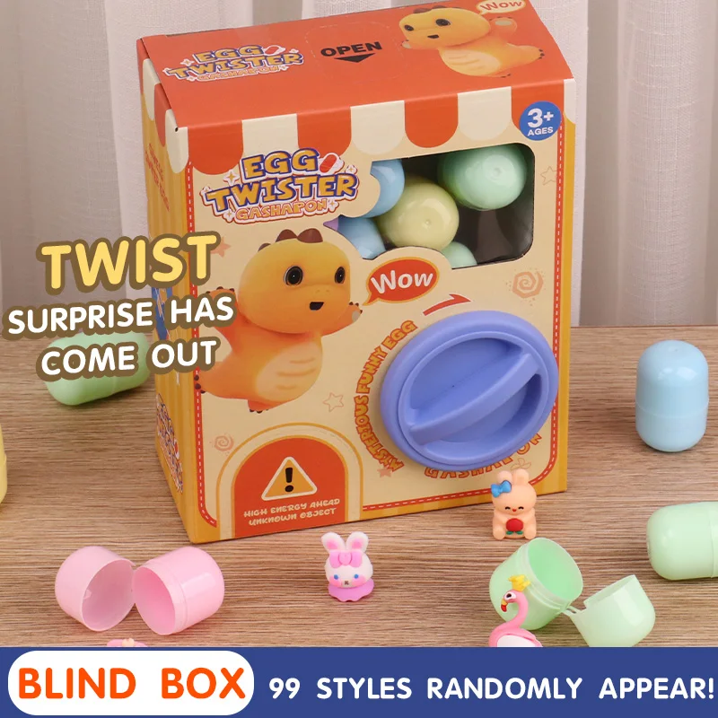 Children's Pet Story Gashapon Machine Egg Twisting Machine Household Mini Cartoon Doll Twisted Egg Blind Box Girl Christmas Gift 6