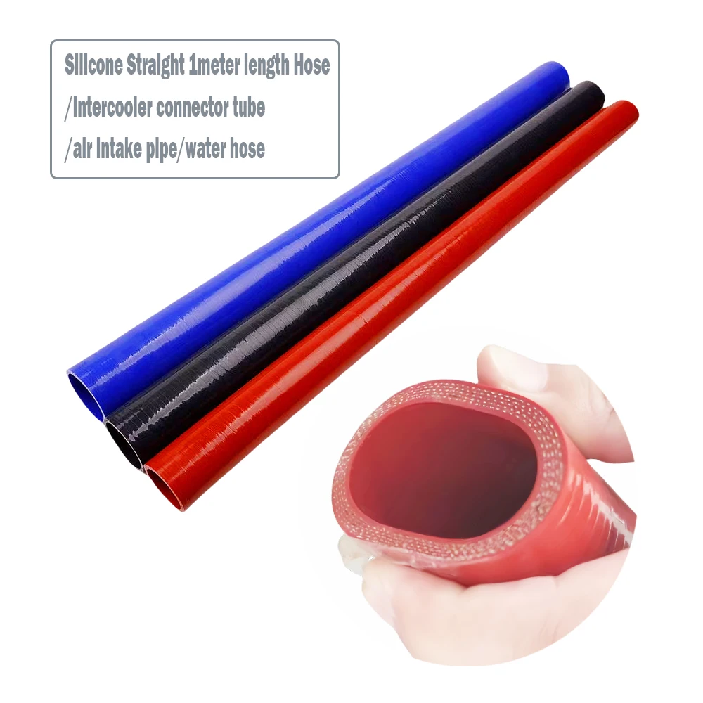 Reinforced straight silicone intercooler tube pipe coolant hose air intake pipe water hose ID16-120mm silicone tube
