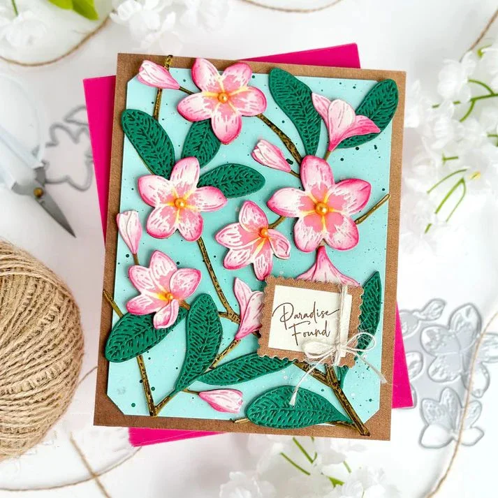 Mmao Craft Metall-Stanzformen, Stanzformen für Blumen und Blätter, Dekoration, Scrapbook, Papierhandwerk, Messerform, Klingenschablone, Stanzschablonen – Detail 4