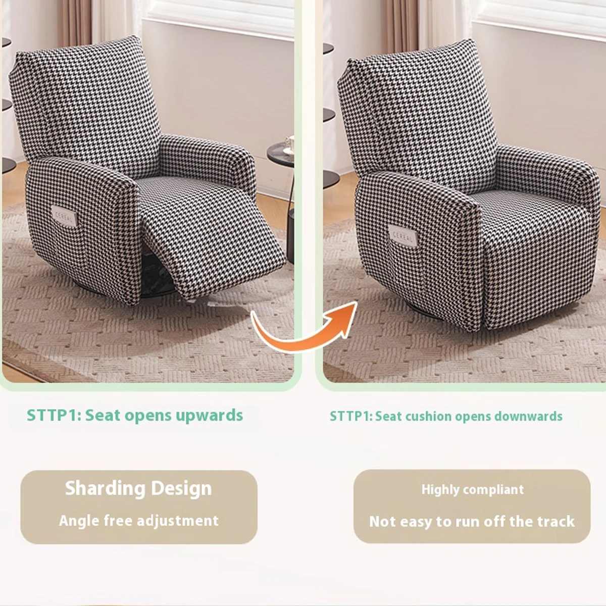 1 PC Printing Single Seat Recliner Sofa Cover Living Room Elastic Reclining Chair Cover Protection Relax Armchair