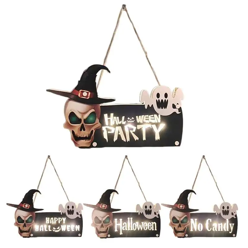 

Halloween Wreaths For Front Door Halloween Sign For Door Ghost Number Plate Pendant Add Halloween Atmosphere Not Easily Deformed