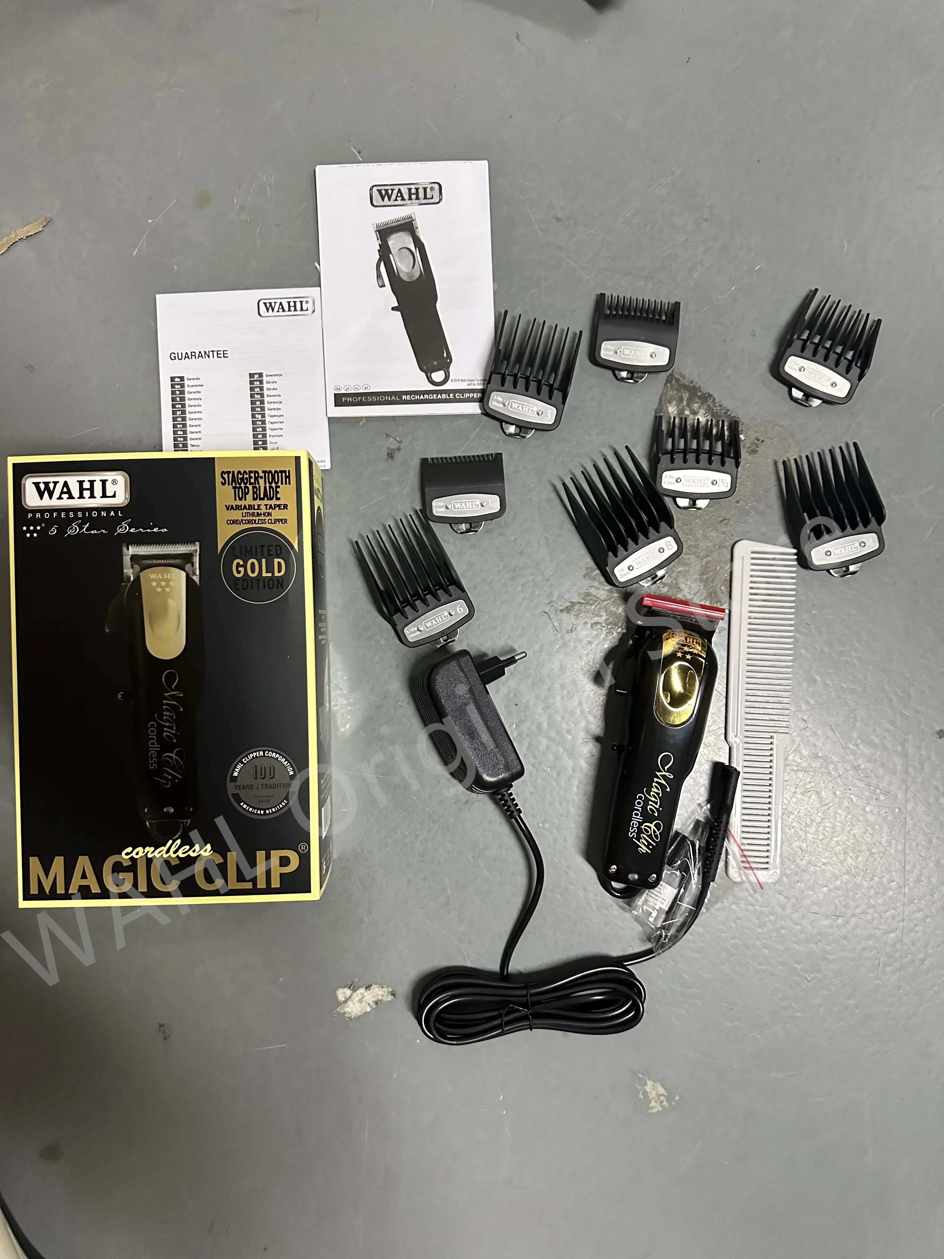 Wahl 8148 전문 무선 매직 클립 헤어 클리퍼, 테이퍼 레버 포함, 100 주년 기념 에디션, Wahl 8148, 5 성