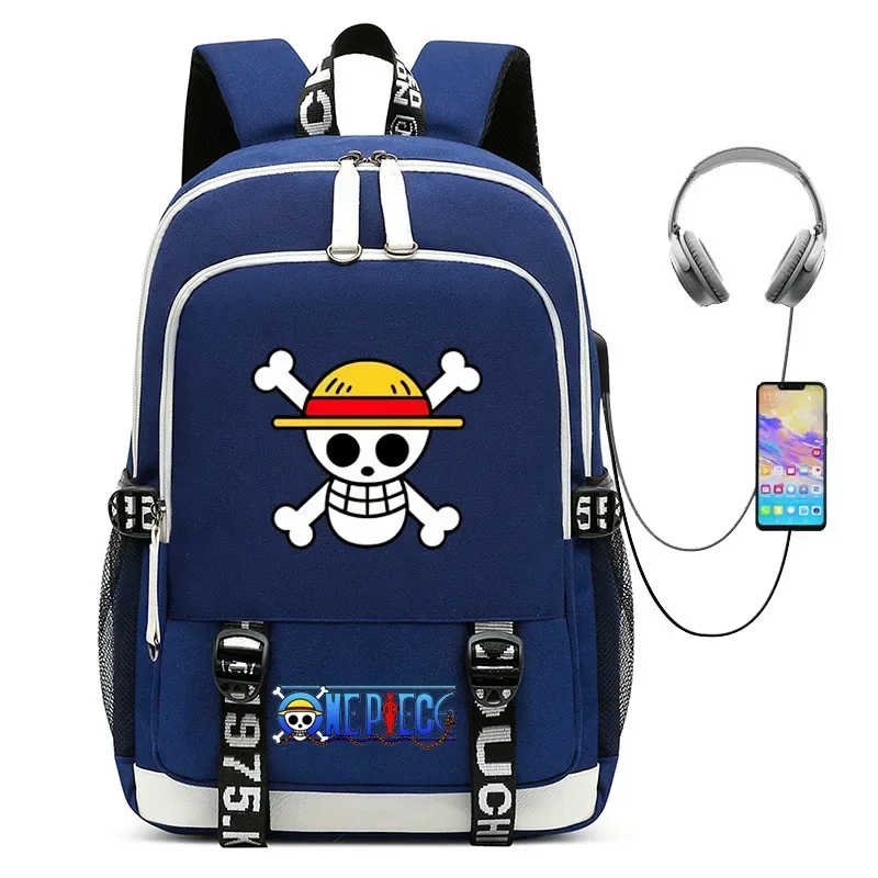 

One Piece One Piece Peripheral Backpack Youth Large Capacity School Bag USB Computer Bag Birthday Gift for Girls Kids Boys