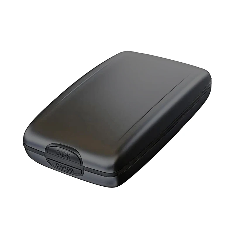 

Card Case Unisex Wallet Protection Holder Business-Card new Metal Credit Blocking 1PC Anti-Scan Hard Case Wallet Solid Color