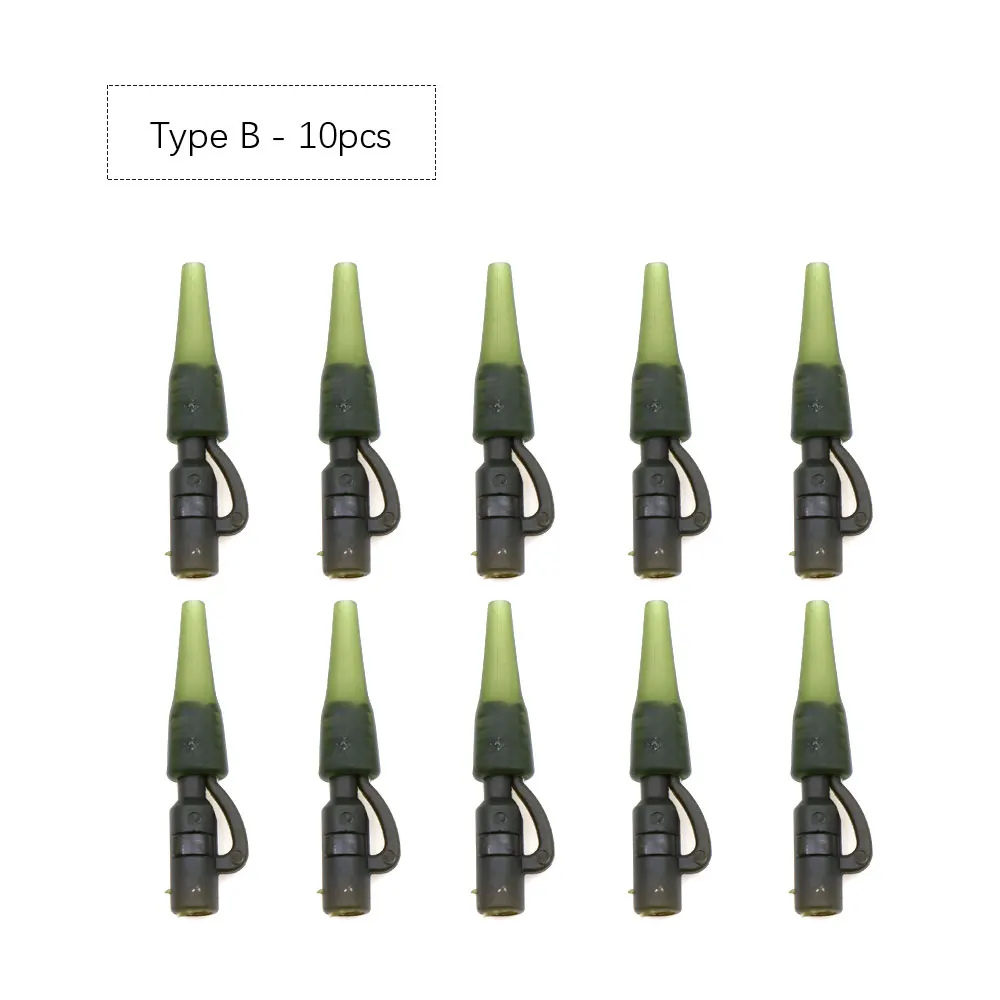 10pcs Carp Fishing Accessories Lead Clips Rubber Anti-tangle Sleeves For Helicopter Carp Rig Swivels Terminal Fishing Tackle 6