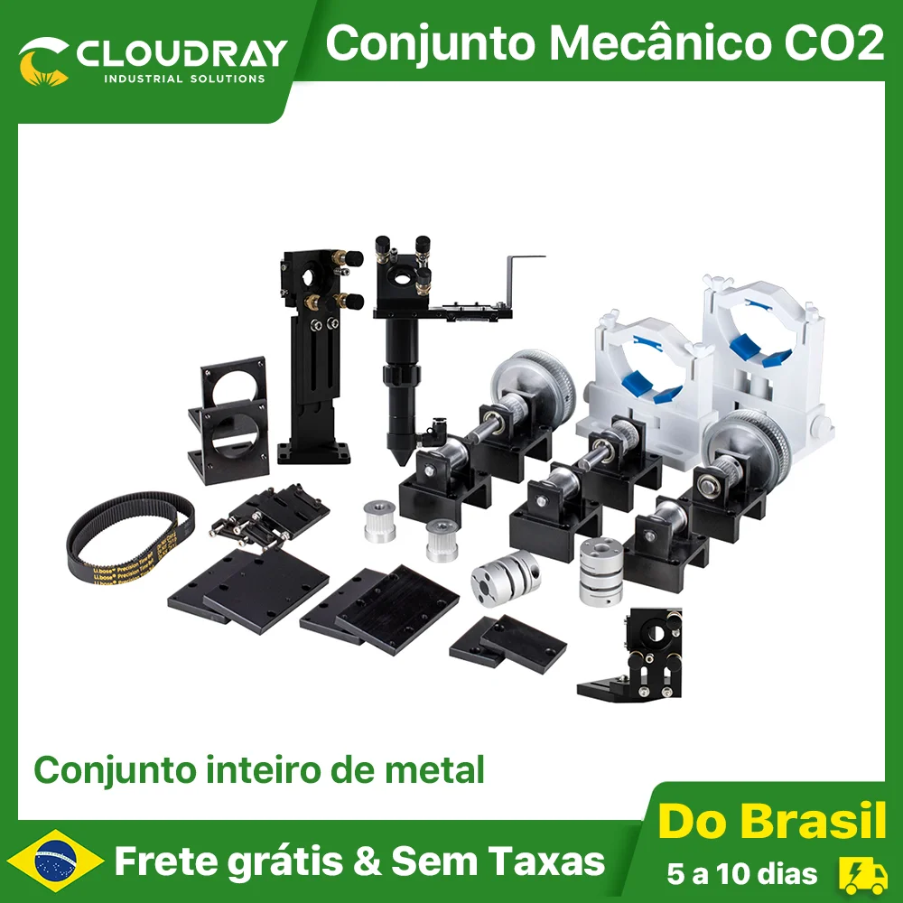 Cloudray-Cabezal de transmisión láser CO2, piezas de Metal, componentes mecánicos para máquina cortadora de grabado láser CO2, bricolaje