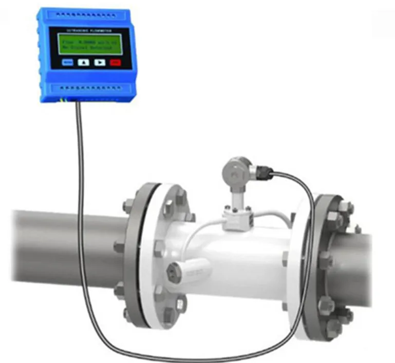 Hot Selling Ultrasonic Intelligent Sensor Gas Mass Flow Meter External Clamp Portable Ultrasonic Flow Meter