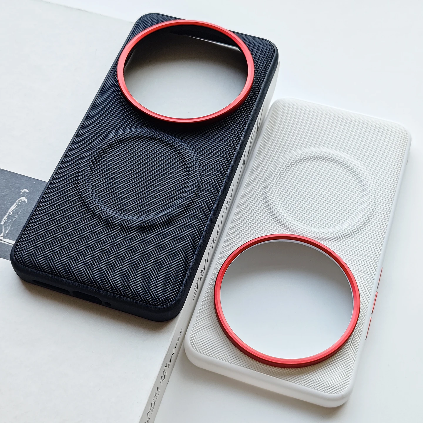ELVE Magnetic PU Leather Diamond Pattern Anti-Fall Phone Case with Metal Lens Frame