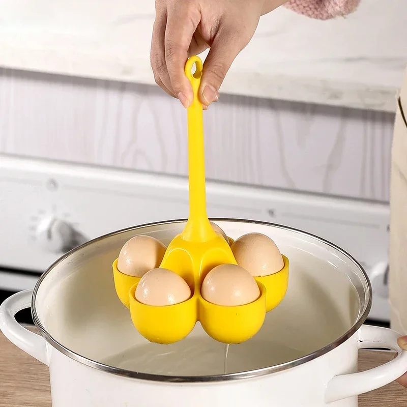 Silicone Five Holes Steam Egg Rack Multifunctional Pot Steamer Tray Eggs Poached Holder Stand Cooking Utensils Kitchen Gadget steam egg rack