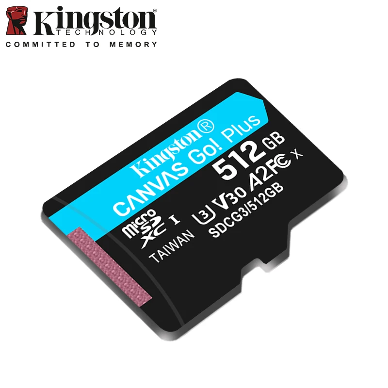 안드로이드 모바일 장치, 액션 캠, 드론 및 4K 비디오 제작용 Kingston 64gb 128gb 256gb 512gb 1tb microSD 메모리 카드