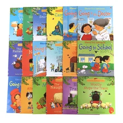 Random 4 books 15x15cm Usborne Picture Books Children Baby English Farmyard Tales Series Farm Story Book