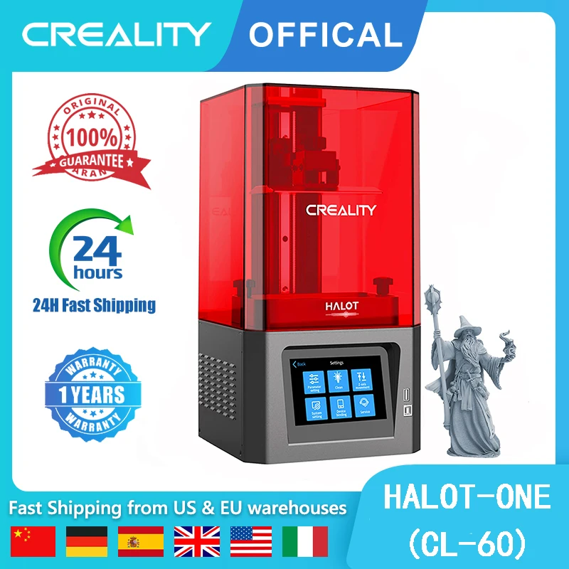 Creality HALOT ONE (CL 60) Resin 3D Printer with 2K LCD Intergral Light  Source WiFi Control FOTA Dual Cooling  Filtering System