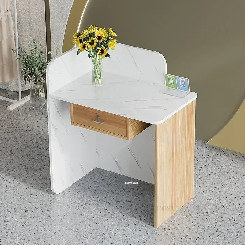 Minimalist Front Desk Reception Desk Nordic Cash Register Coffee Shop Bar Table Clothing Store Restaurant Counter