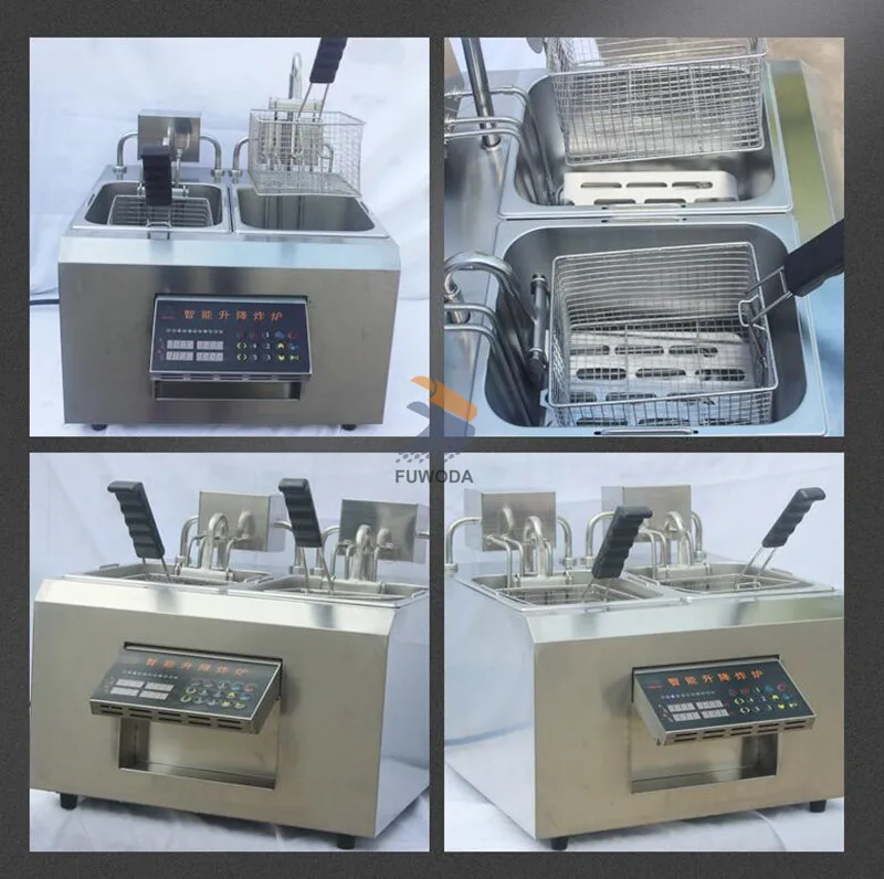 25L Automatic Lifting Electric Fryer Commercial Electric Deep Fryer For Fast Food Chain Countertop Auto Lift-Up Fryer Pot 3