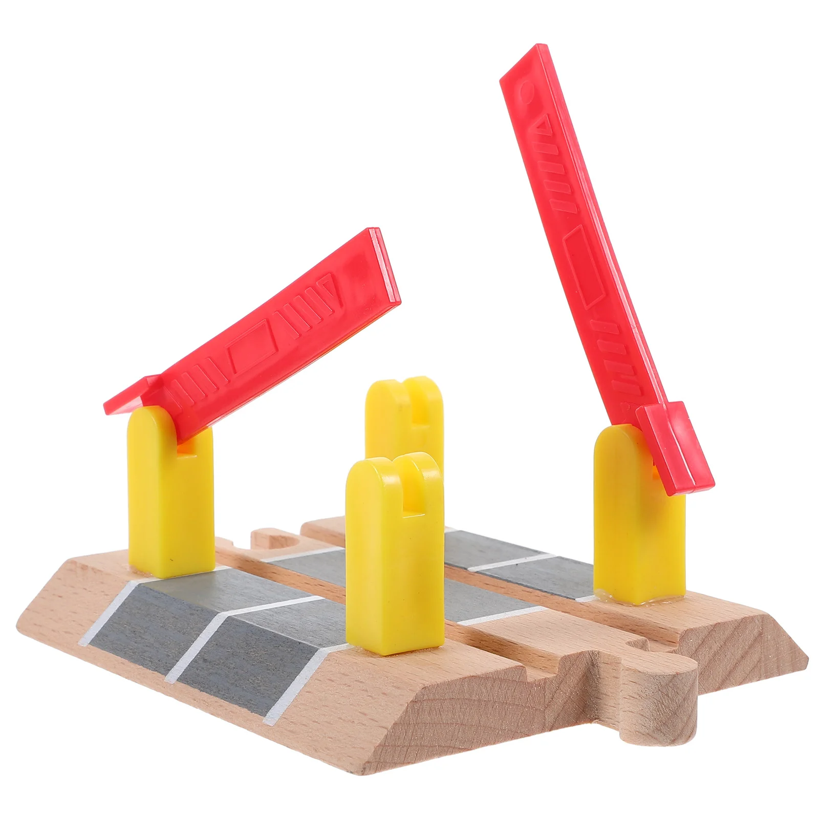 Train Track Accessories Car DIY Railing Barrier Model Tracks For Play Universal Simulation Wood Funny Road Block Child Pretend electric train set
