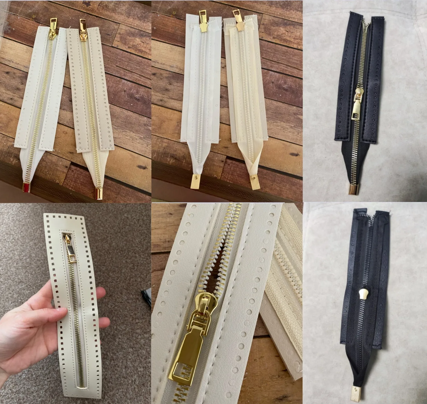 Zipper Accessories 1PCS DIY Zipper for Woven Bag Hardware PU Leather 55cm Metal for Clothes Shoes Supplies