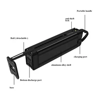 Batterie Li-Ion Silver Fish 11Ah 15Ah 17Ah 20Ah 24V/36V/48V avec chargeur 2A, pour moteur Bafang Silverfish 250W-1000W 3