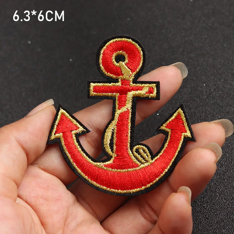 Lote De 7 Parches Termoadhesivos Tema Marino - Anclas Y Timones, Para Personalizar Ropa O Accesorios