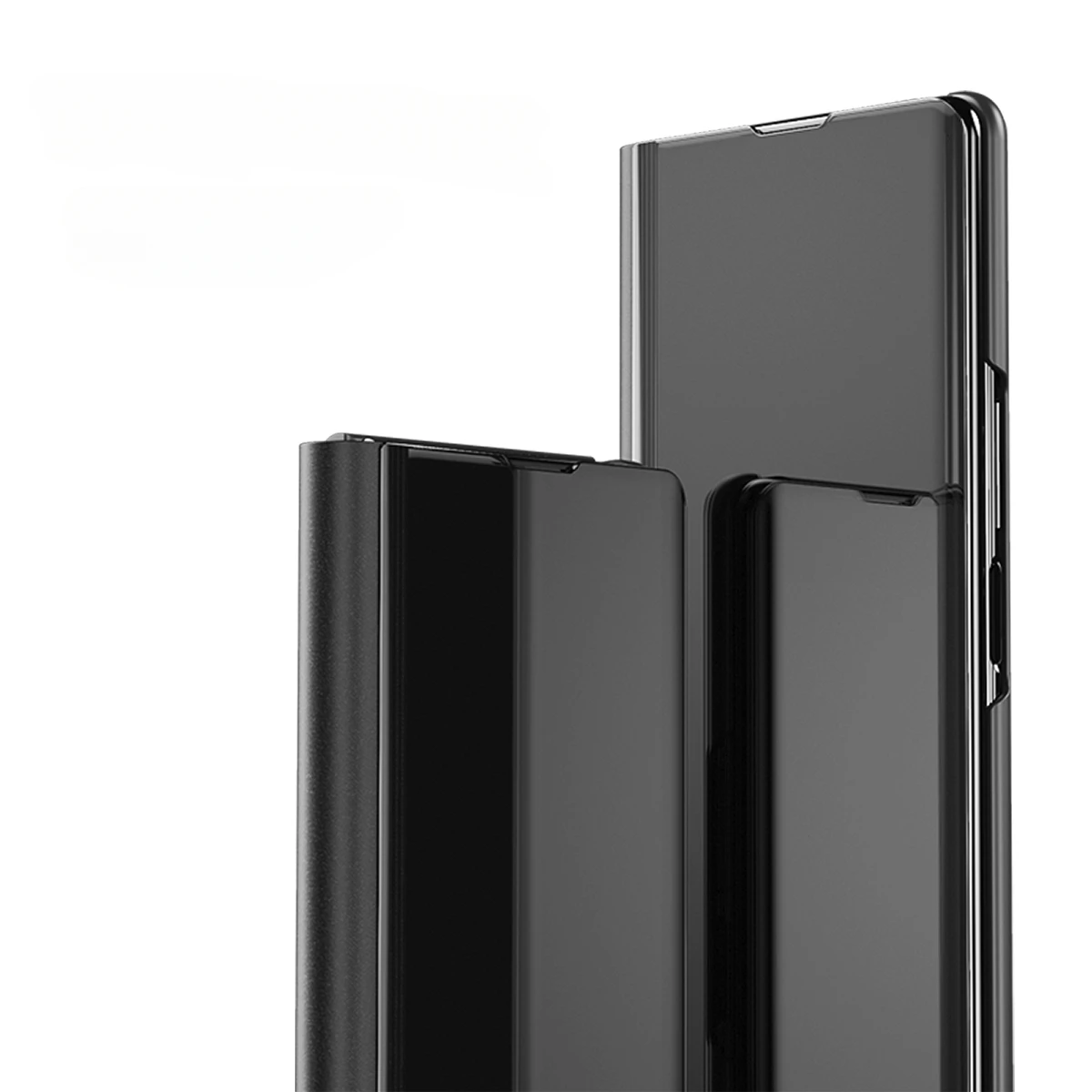 Elegant Smart Mirror Flip Magnetic Case with Electroplated Finish and Screen Stand