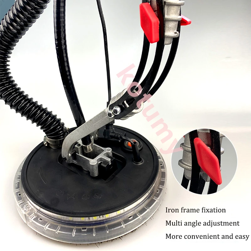 Electric Wall Polishing Grinding Machine Drywall Sander Long Rod Putty Sander Wall Polisher LED Light