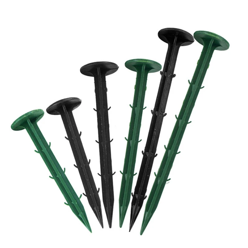 

50pcs/lot Garden Ground Nail 11 16 20mm Greenhouse Film Weed Prevention Ground Cloth Sunshade Fly Net Mulch Fix Tools PP Plastic