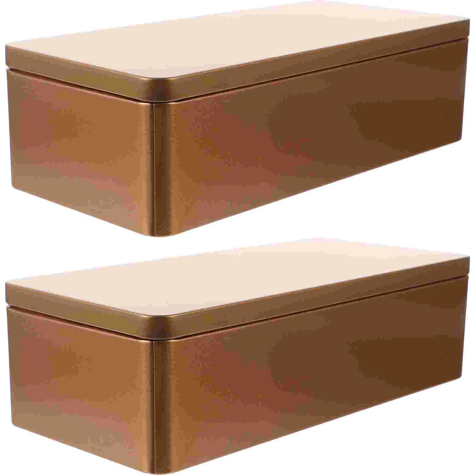 

2 Pcs Frosted Cookies Tinplate Storage Container Tea Jars Loose Canister Holder Tins with Lids Christmas