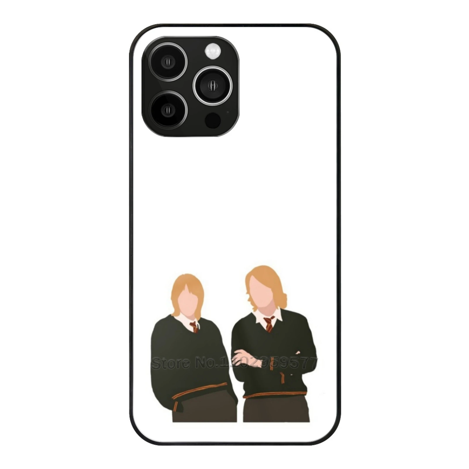 

The Twins Tempered Glass Case For Iphone 11 12 13 14 15 Pro Max Mini 7 8 X Xr Xs Plus Phone Cover Weasley Twins Fred George