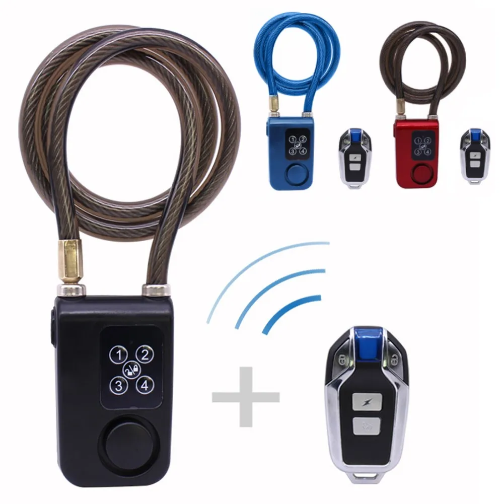 Cycling Security Lock Wireless Remote Control Antitheft Vibration