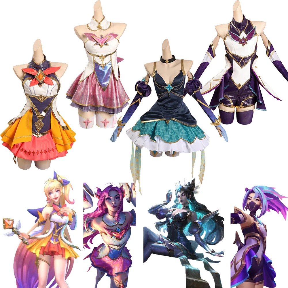 

Костюм для косплея LOL Seraphine Kaisa Syndra Star Guardian, Женские Костюмы для ролевых игр, костюм для Хэллоуина, карнавала, маскировки