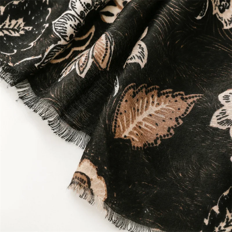 Aztec Ethnische Schöne Floral Fransen Viskose Schal Schal Winter Hohe Qualität Wrap Pashmina Stola Bufandas Moslemisches Hijab 180*90 cm – Detail 21