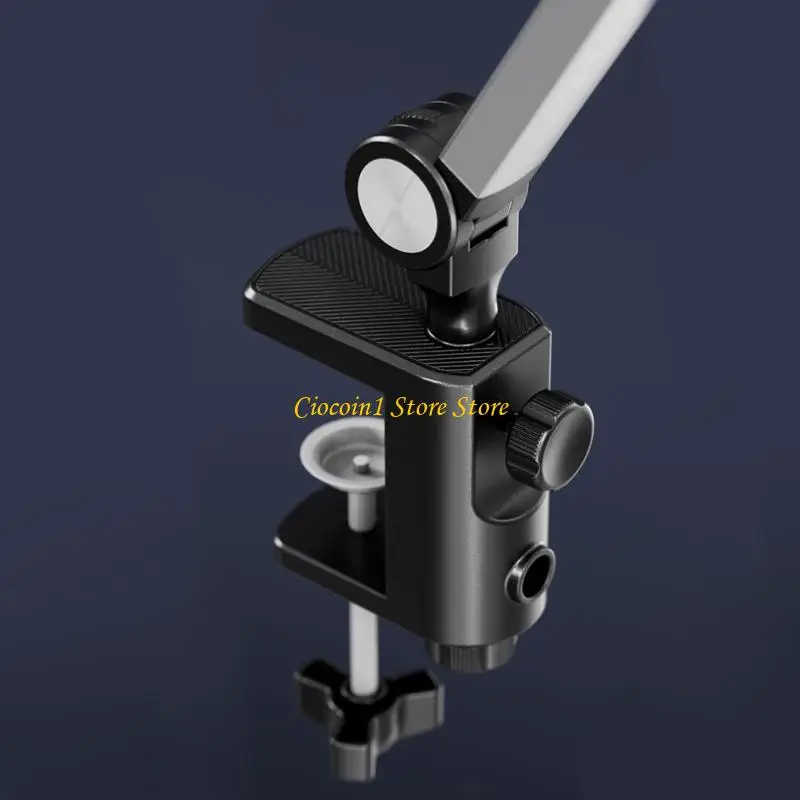 이중 고무 패드가 있는 안전한 책상 설치를 위한 테이블 클램프 브래킷이 있는 A3PC 조정 가능한 마이크 스탠드