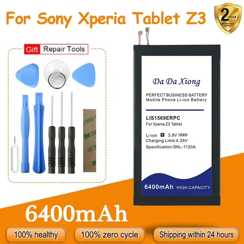 Batteria Per Sony Xperia Tablet Z3 Compact, 6400Mah, Lis1569Erpc, Sgp611, Sgp612, Sgp621, Invia Strumento Di Accompagnamento