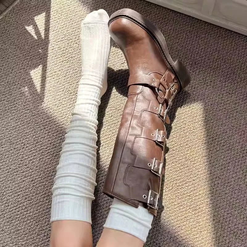Frühling Knielange Strümpfe für Frauen Weiße Florsocken Mode Mädchen JK Schlankheitsstiefel Socken Japanische Waden Oberschenkellange Socken # – Detail 3
