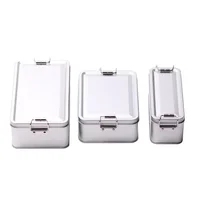 Metal tin silver black flip top storage box tool box coin candy key business card storage box with lid food tin box storage jar 1