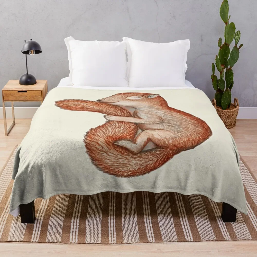 

Hibernating squirrel Throw Blanket Blankets For Baby Hair Shaggy Thermals For Travel Blankets