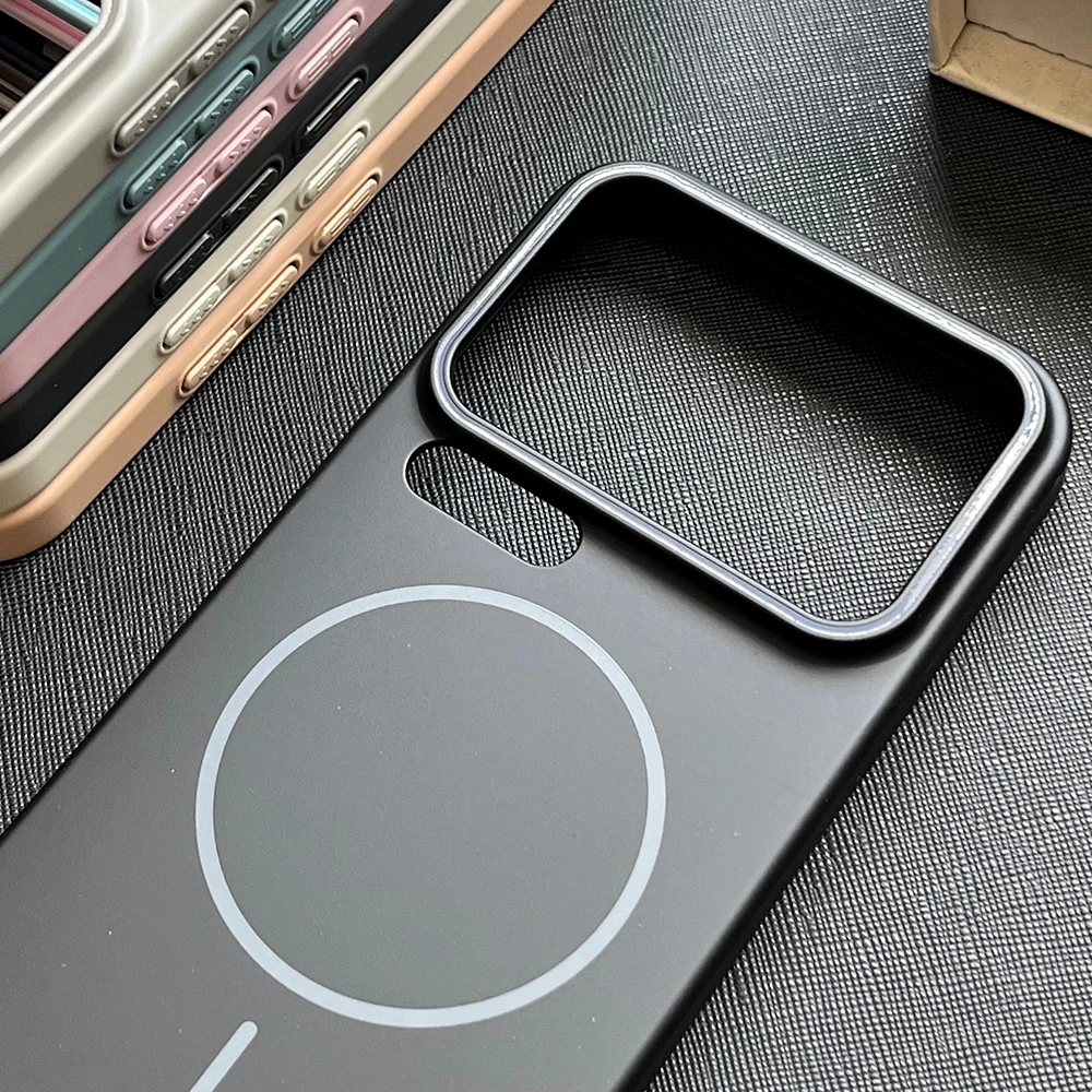 Sleek Matte Magnetic Phone Case - Hard PC Solid Color Cover