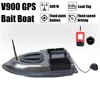 RC Bait Boat 500M Auto Driving Return V900 GPS 40 Points Sonar 1.5KG V700 With Steering Light For Fishing Wireless Fish Finder 1