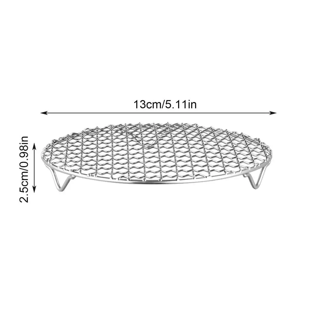 Griglia A Rete Tonda Per BBQ - In Acciaio Antiaderente, Per Campeggio E Picnic All'Aperto - Foto 5