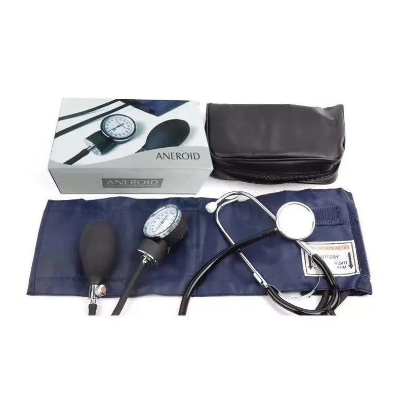 Blood Pressure Monitor Manual Blood Pressure Stethoscope with Zipper Bag for Adult Home Use Upper Arm Sphygmomanometer